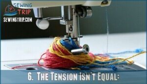 6.  the tension isn't equal: