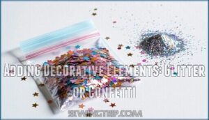 adding decorative elements: glitter or confetti