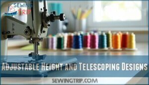 adjustable height and telescoping designs