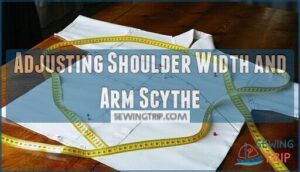 adjusting shoulder width and arm scythe