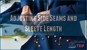 adjusting side seams and sleeve length
