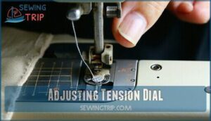 adjusting tension dial adjusting tension dial