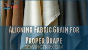 aligning fabric grain for proper drape