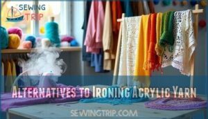 alternatives to ironing acrylic yarn