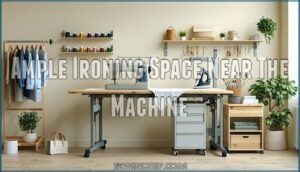 ample ironing space near the machine