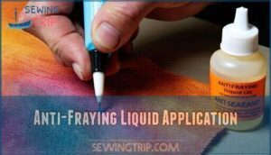 anti-fraying liquid application