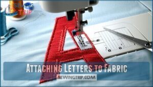 attaching letters to fabric