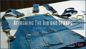 attaching the bib and straps