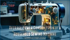 average power consumption of a household sewing machine