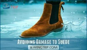 avoiding damage to suede