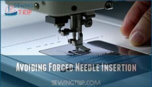 avoiding forced needle insertion