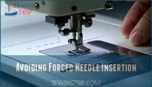 avoiding forced needle insertion