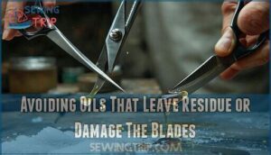avoiding oils that leave residue or damage the blades