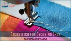 backstitch for securing ends