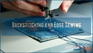 backstitching and edge sewing