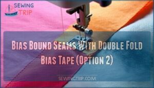 bias bound seams with double fold bias tape (option 2)