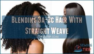 blending 3a-3c hair with straight weave