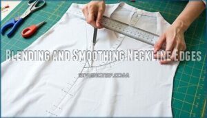 blending and smoothing neckline edges