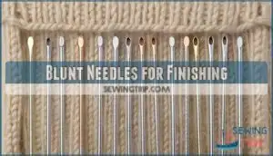 blunt needles for finishing