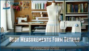 body measurements form details