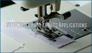 buttonhole foot and its applications