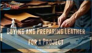 buying and preparing leather for a project