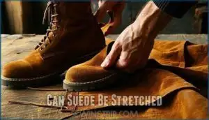 can suede be stretched