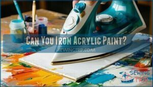 can you iron acrylic paint