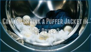 can you shrink a puffer jacket in the dryer