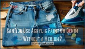 can you use acrylic paint on denim without a medium