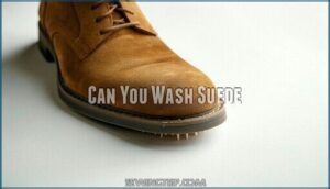 can you wash suede
