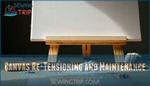 canvas re-tensioning and maintenance