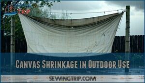 canvas shrinkage in outdoor use