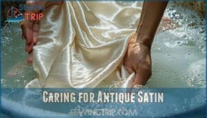 caring for antique satin