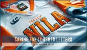 caring for finished letters
