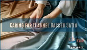caring for flannel backed satin