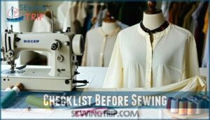 checklist before sewing