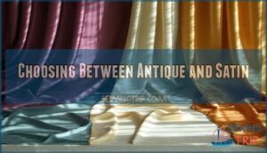 choosing between antique and satin