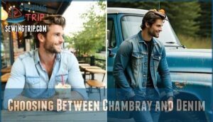 choosing between chambray and denim
