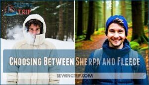 choosing between sherpa and fleece
