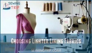 choosing lighter lining fabrics