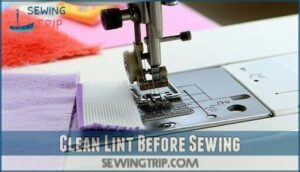 clean lint before sewing