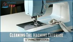 cleaning the machine exterior