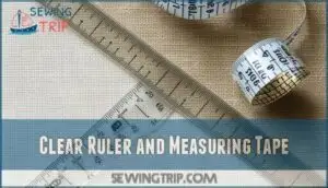 clear ruler and measuring tape