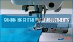 combining stitch width adjustments