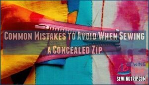 common mistakes to avoid when sewing a concealed zip