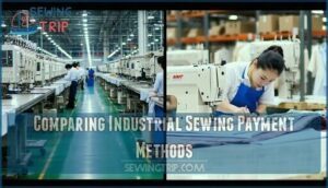 comparing industrial sewing payment methods