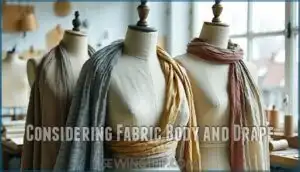 considering fabric body and drape