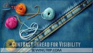 contrast thread for visibility
