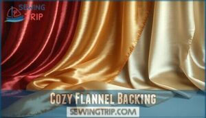 cozy flannel backing